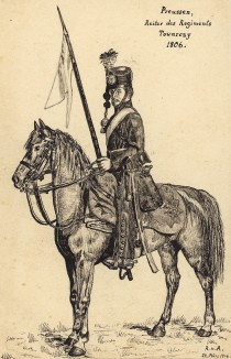 1806 г. Кавалерист прусского полка Towarczy. Коллекция Роберта фон Арнольди. Германия, 1911-29 гг.