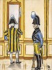 Офицеры лейб-гвардии королевства Бавария эпохи наполеоновских войн в церемониальной униформе (слева) и в мундире для дворцового караула. Коллекция Роберта фон Арнольди. Германия, 1911-29