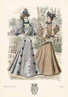 Французская мода из журнала Le Salon de la Mode, выпуск № 21, 1895 год.