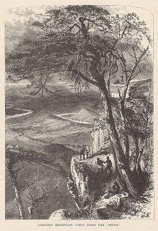 Дозорная гора. Вид на окрестности с обзорной площадки. Лист из издания "Picturesque America", т.I, Нью-Йорк, 1872.