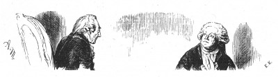 Фридрих Великий и маркиз де Мирабо. Илл. Адольфа Менцеля. Geschichte Friedrichs des Grossen von Franz Kugler. Лейпциг, 1842, с.600