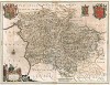 Карта графства Мерионет и герцогства Монтгомери в Уэльсе. Mervinia et Montgomeria comitatus. Составил Ян Янсониус. Амстердам, 1666