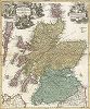 Карта севера Великобритании и Шотландского Королевства. Magnae Britanniae Pars Septentrionalis qua Regnum Scotiae in Suas Partes et subjacentes Insulas divisum. 