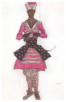 Le Fiancé Indien. Индийский жених. Леон Бакст, эскиз костюма для балета "Спящая красавица". L'œuvre de Léon Bakst pour "La Belle au bois dormant", л.XLV. Париж, 1922