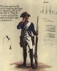 Прусский мушкетёр 23-го полка в 1786 году (рисовал Адольф Менцель) (из популярной в нацистской Германии работы Мартина Лезиуса Das Ehrenkleid des Soldaten... Берлин. 1936 год)