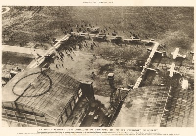 Аэропорт Ле Бурже (с фотографии 1929 г.) - сегодня место проведения крупнейшего в мире авиасалона. L'аéronautique d'aujourd'hui. Париж, 1938
