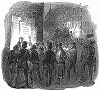 Восстание в Париже 1848 года, вызванное запретом деятельности оппозиции премьер--министром Франсуа Гизо (1787 -- 1874) при либеральном короле Луи--Филиппе I (1773 -- 1850) (The Illustrated London News №304 от 26/02/1848 г.)