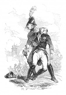 Прусская кампания 1806 г. Принц прусский Генрих ранен 14 октября 1806 г. в битве при Ауэрштатде (в тот же день происходит битва при Йене). После двойного поражения прусская армия перестала существовать. Histoire de l’empereur Napoléon. Париж, 1840