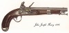 Однозарядный пистолет США John Joseph Henry 1826 г. Лист 37 из "A Pictorial History of U.S. Single Shot Martial Pistols", Нью-Йорк, 1957 год