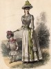 Детская и юношеская мода. Элегантные платья и шляпки для юных модниц. Из французского модного журнала Le Coquet, выпуск 245, 1888 год