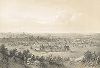 Вид на Париж в 1620-е годы со стороны парка Бют-Шомон (из работы Paris dans sa splendeur, изданной в Париже в 1860-е годы)