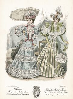 Французская мода из журнала Le Salon de la Mode, выпуск № 24, 1896 год.