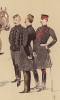 1890-е гг. Английские офицеры-кавалеристы в повседневной форме одежды (из "Иллюстрированной истории верховой езды", изданной в Париже в 1893 году)