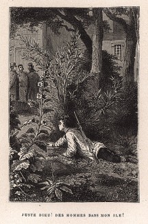 Иллюстрация 1 к первой части автобиографического романа Альфонса Доде "Малыш". Париж, 1874