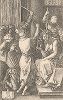 Cерия "Страсти Христовы". Увенчание Христа терновым венцом. Гравюра Альбрехта Дюрера, выполненная в 1512 году (Репринт 1928 года. Лейпциг)