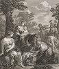 Иаков и Лаван-арамеец работы Пьетро да Кортона. Лист из знаменитого издания Galérie du Palais Royal..., Париж, 1786