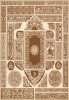 Узоры немецких манускриптов эпохи Возрождения (лист 73 альбома "Сокровищница орнаментов...", изданного в Штутгарте в 1889 году)