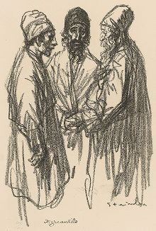 Торговцы. Литография Теофила-Александра Стейнлена, ок. 1910 года.