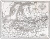 Карта Русской кампании Великой армии императора Наполеона I. Составил французский картограф Аристид-Мишель Перро. J.-M. de Norvins, Histoire de Napoleon, т.3. Париж, 1829