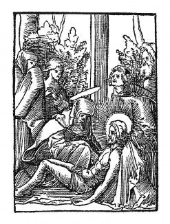 Оплакивание Иисуса Христа. Из Benedictus Chelidonius / Passio Effigiata. Монограммист N.H. Кёльн, 1526