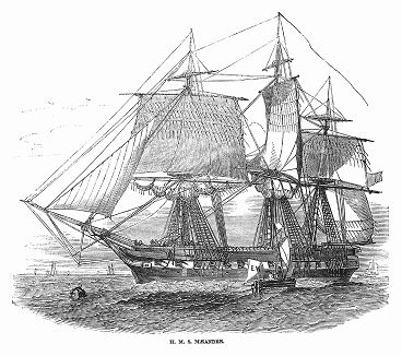 Военный корабль Королевского военно--морского флота Британской империи, построенный в 1840 году, служивший в Ост--Индии (The Illustrated London News №301 от 05/02/1848 г.)