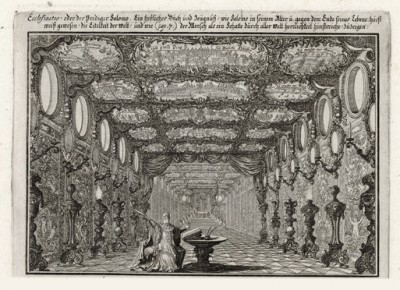 Богатство царя Соломона (из Biblisches Engel- und Kunstwerk -- шедевра германского барокко. Гравировал неподражаемый Иоганн Ульрих Краусс в Аугсбурге в 1700 году)