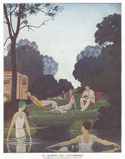 Отдых на природе, 1929 год. L'automobile, Париж, 1935