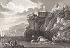 Залив Вико близ Неаполя. Meyer's Universum..., Хильдбургхаузен, 1844 год.