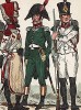 1806-12 гг. Офицер и нижние чины итальянских пехотных частей Великой армии Наполеона. Коллекция Роберта фон Арнольди. Германия, 1911-29