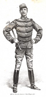 Офицер французского генштаба в 1884 году (из Types et uniformes. L'armée françáise par Éduard Detaille. Париж. 1889 год)