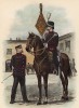Голландские гусары (3-й гусарский полк) (иллюстрация к работе Onze krijgsmacht met bijshriften... (голл.), изданной в Гааге в 1886 году)