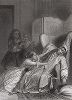 Мнимый больной -- иллюстрация к сцене XXI третьего акта одноименной комедии Мольера и Марка Антуана Шарпантье 1673 года. 