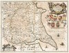 Карта восточной части Йоркшира. Ducatus Eboracensis pars orientalis. The eastriding of Yorke Shire. Составил Ян Янсониус. Амстердам, 1658