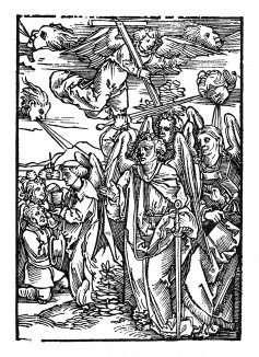 Откровение Иоанна Богослова. Окормление избранных. Бартель Бехам для Martin Luther / Neues Testament. Издал Hans Herrgott, Нюрнберг, 1524