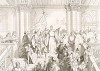 Август 1509 года. Дож Венеции Леонардо Лоредано (1436-1512) прощается со своими сыновьями, отправляющимися на защиту Падуи. Storia Veneta, л.99. Венеция, 1864