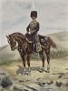 Офицер конной артиллерии в парадной форме, 1893 год (лист XXIII работы "История мундира королевской артиллерии в 1625--1897 годах", изданной в Париже в 1899 году)