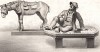 Кладбищенский старик, герой романа Вальтера Скотта "Пуритане", со своим конём, на котором он путешествовал по Шотландии. Скульптурная группа выполнена Джеймсом Томом (1802-50) и находится на кладбище Laurel Hill в Филадельфии.