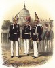 Гренадеры 1-го полка прусской лейб-гварди в униформе образца 1870-х гг. Preussens Heer. Берлин, 1876