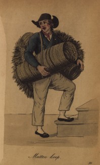 Гамбургские уличные торговцы 1810-х гг. Торговцы всякой всячиной. "Циновки, половики, ковры!"