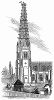 Реставрация шпиля церкви периода поздней готики в английском городке Такстед, расположенном в графстве Эссекс, котороя потребовала привлечения лучших британских инженеров (The Illustrated London News №107 от 18/05/1844 г.)