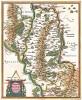 Карта баронства Карлоу в Ирландии. Vdrone Irlandia in Caterlag Baronia. Составил Хенрикус Хондиус. Амстердам, 1636