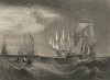 Спитхед: экипаж корабля, поднимающий якорь (лист из альбома "Галерея Тёрнера", изданного в Нью-Йорке в 1875 году)