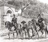 Жандармы французского экспедиционного корпуса в Северной Африке задержали пару нищих образца 1840 года (из Types et uniformes. L'armée françáise par Éduard Detaille. Париж. 1889 год)