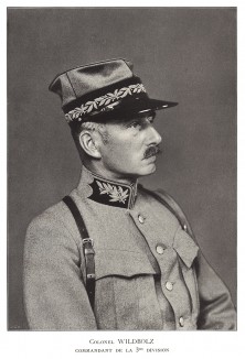Полковник Вильдбольц - командир третьей дивизии швейцарской армии во время Первой мировой войны. Notre armée. Женева, 1915