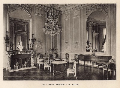Версаль. Малый Трианон. Салон. Фототипия из альбома Le Chateau de Versailles et les Trianons. Париж, 1900-е гг.