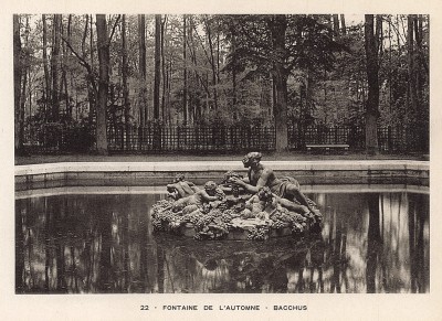 Версаль. Фонтан "Осень". Бахус. Фототипия из альбома Le Chateau de Versailles et les Trianons. Париж, 1900-е гг.
