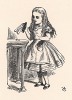 К горлышку пузырька была привязана бумажка, а на бумажке крупными
красивыми буквами было написано: "ВЫПЕЙ МЕНЯ!" (иллюстрация Джона Тенниела к книге Льюиса Кэрролла «Алиса в Стране Чудес», выпущенной в Лондоне в 1870 году)