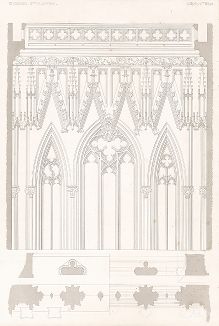 Регенсбургский собор, лист 7. Die Architectur des Mittelalters in Regensburg..., Нюрнберг, 1834-39 гг. 