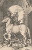Малая лошадь. Гравюра Альбрехта Дюрера, выполненная в 1505 году (Репринт 1928 года. Лейпциг)