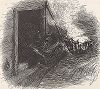 Наблюдатель на корабле, плывущем ночью по Оклаваха-ривер. Лист из издания "Picturesque America", т.I, Нью-Йорк, 1872.